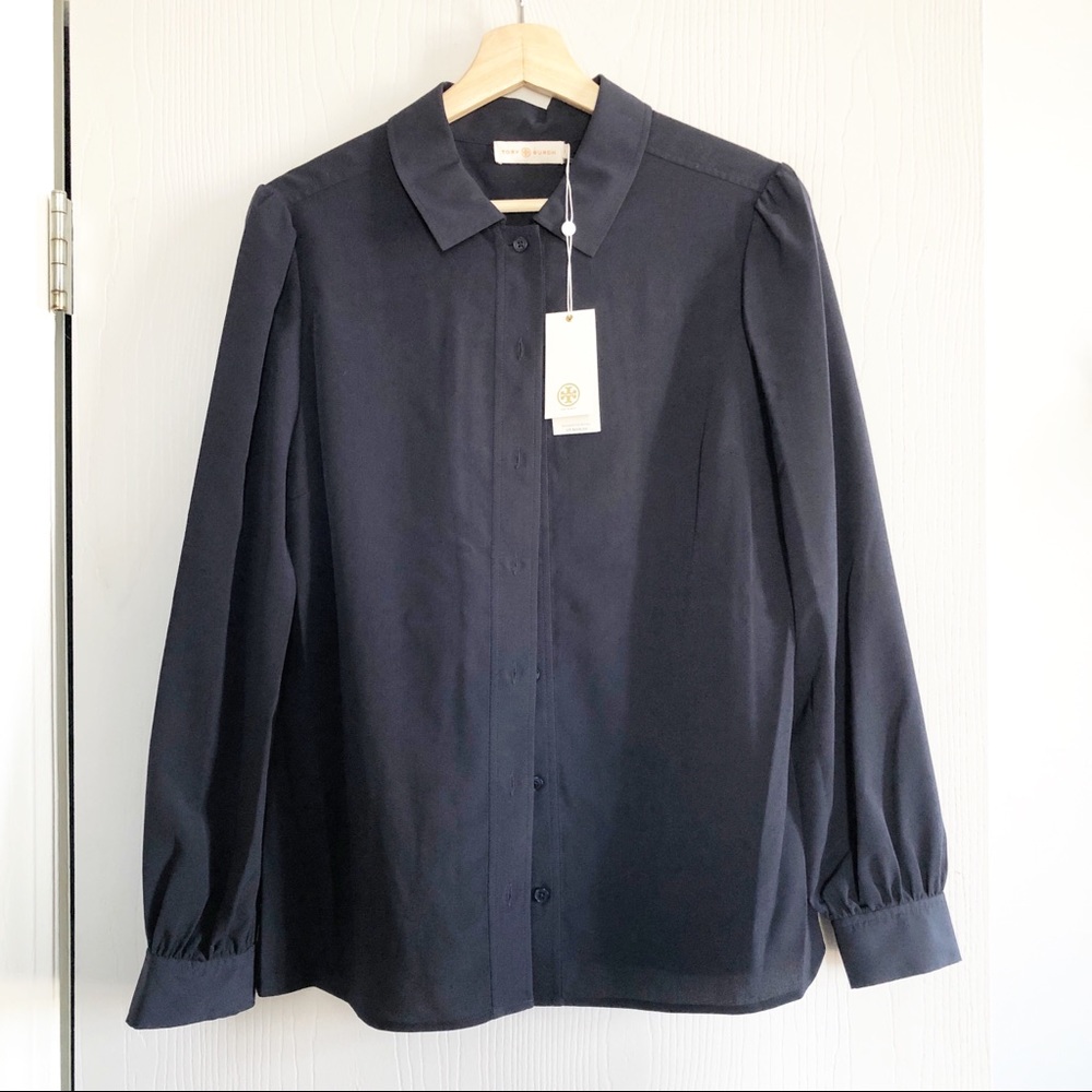 Tory Burch Long Sleeve Blouse Sz 10 NWT
